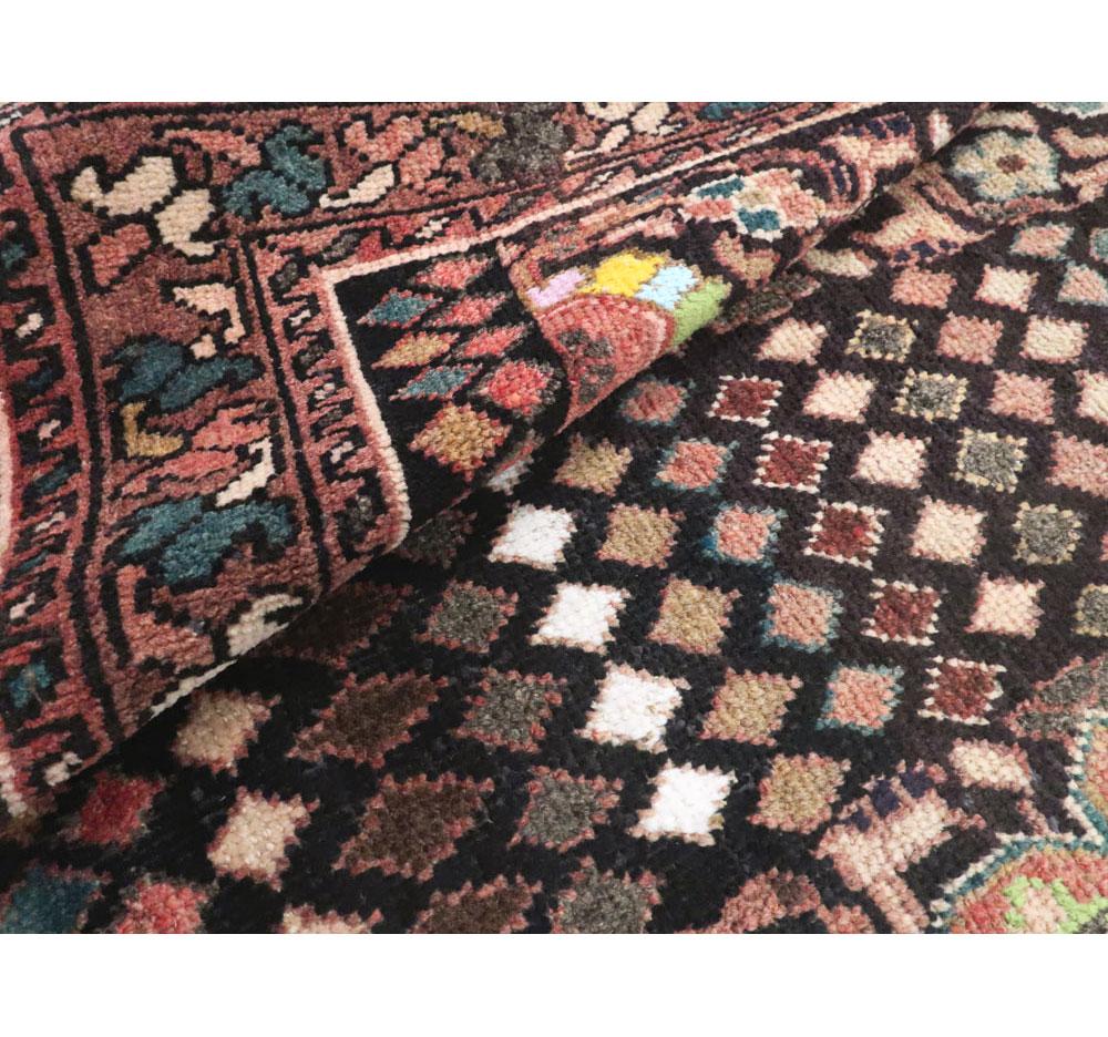 Mid-20th Century Handmade Persian Malayer Gallery Carpet For Sale 3