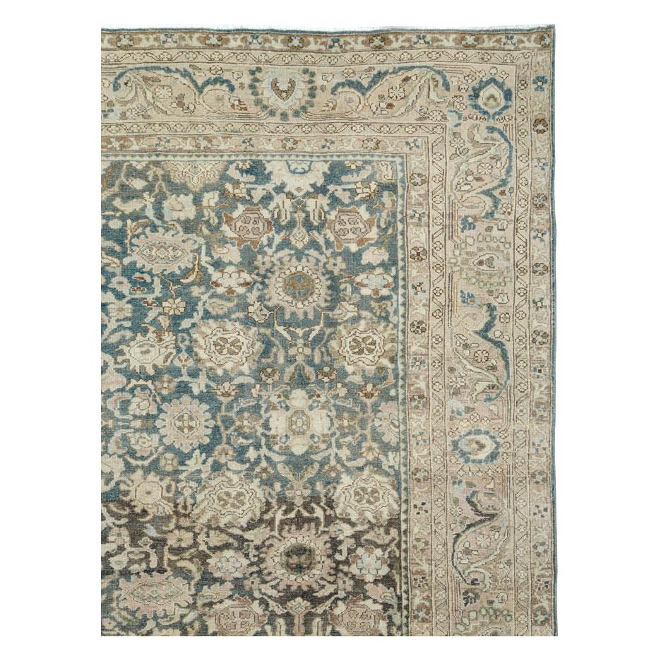 Rustic Mid-20th Century Handmade Persian Malayer Room Size Carpet