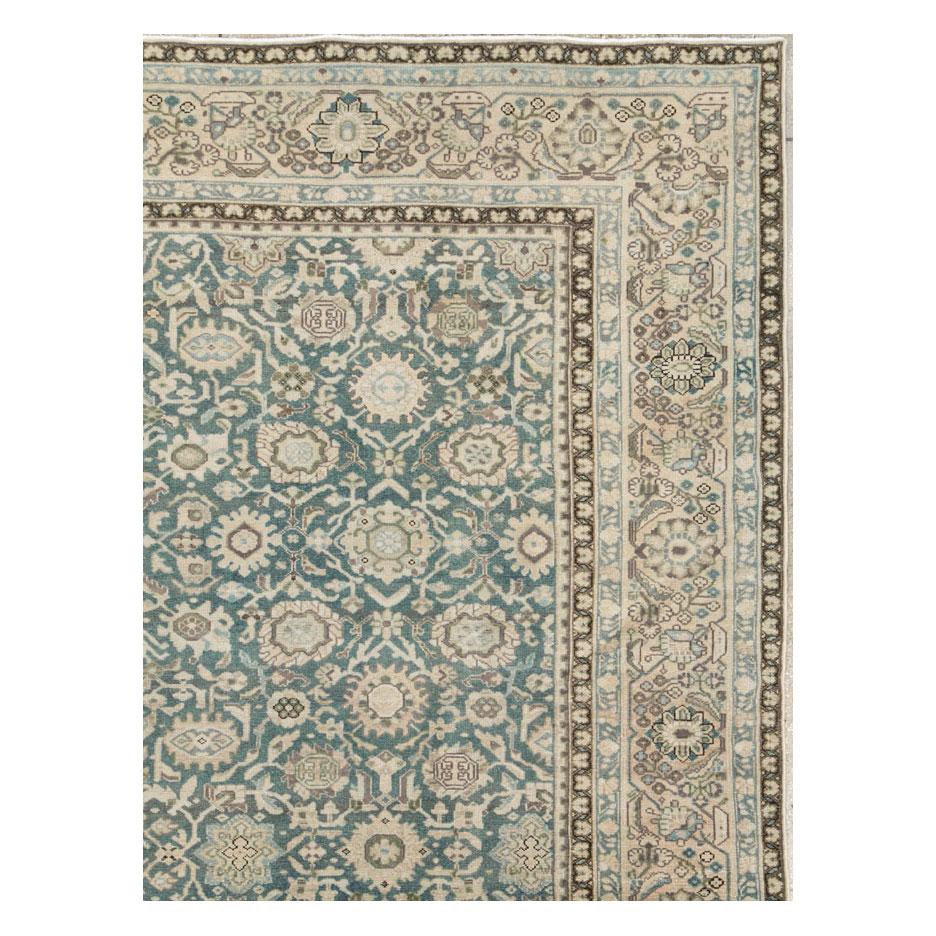 Rustic Mid-20th Century Handmade Persian Malayer Room Size Carpet