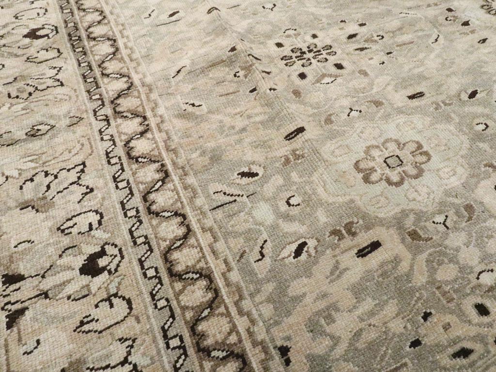 Wool Mid-20th Century Handmade Persian Malayer Room Size Carpet For Sale