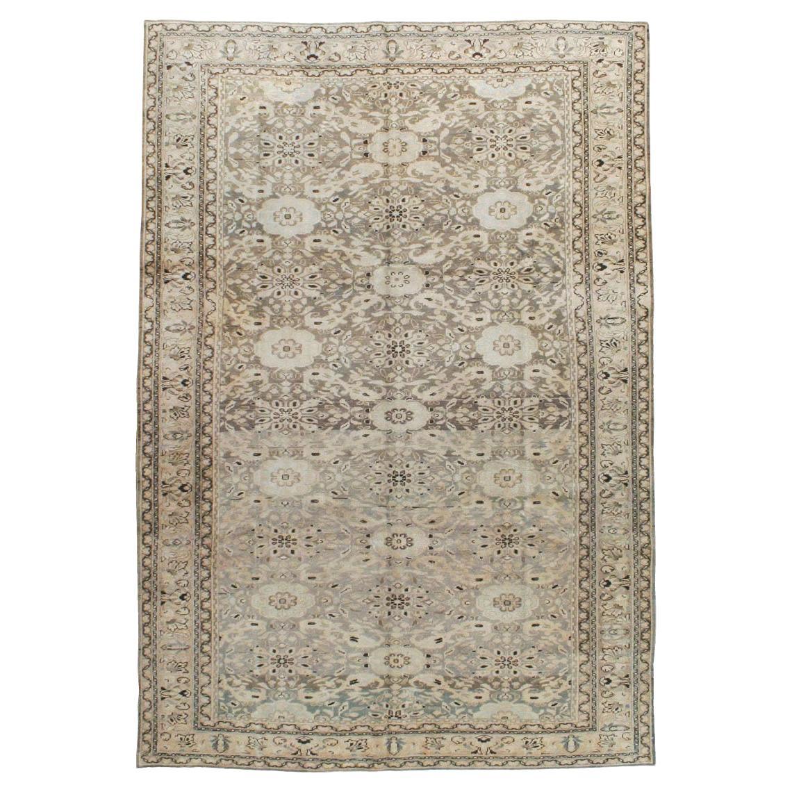 Mid-20th Century Handmade Persian Malayer Room Size Carpet For Sale