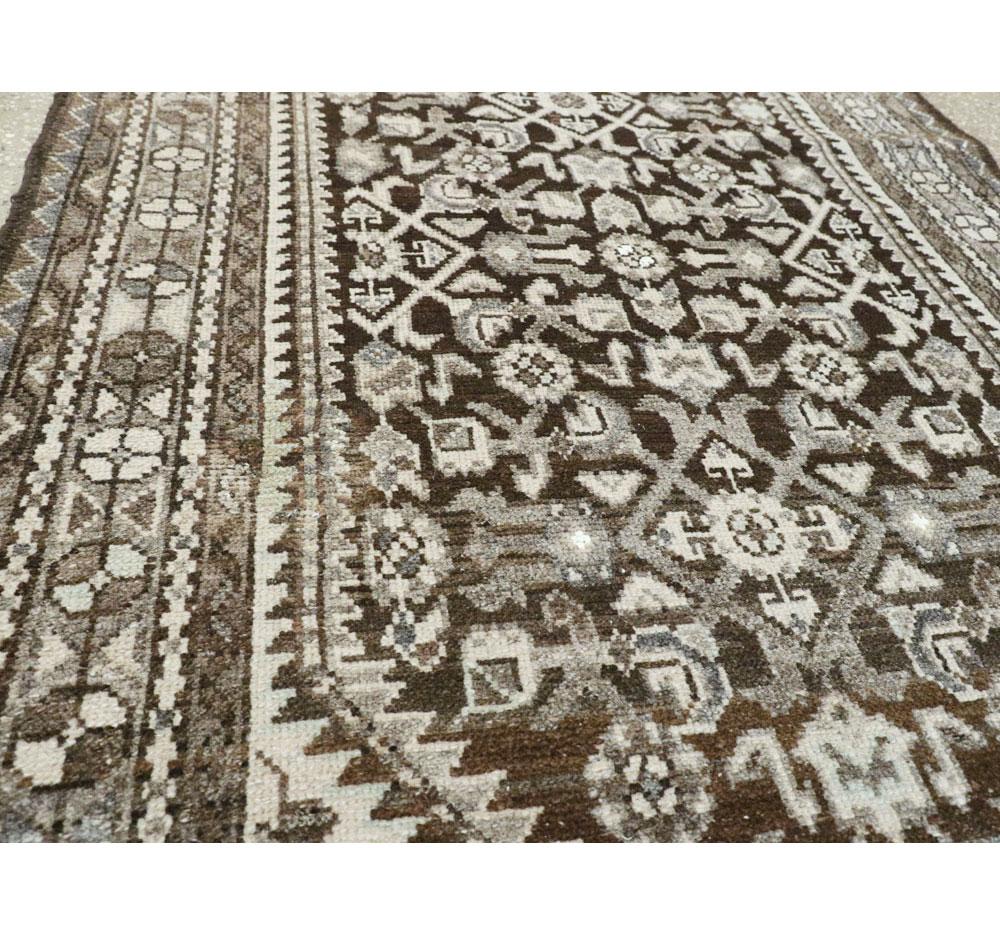 Mid-20th Century Handmade Persian Malayer Runner In Excellent Condition For Sale In New York, NY