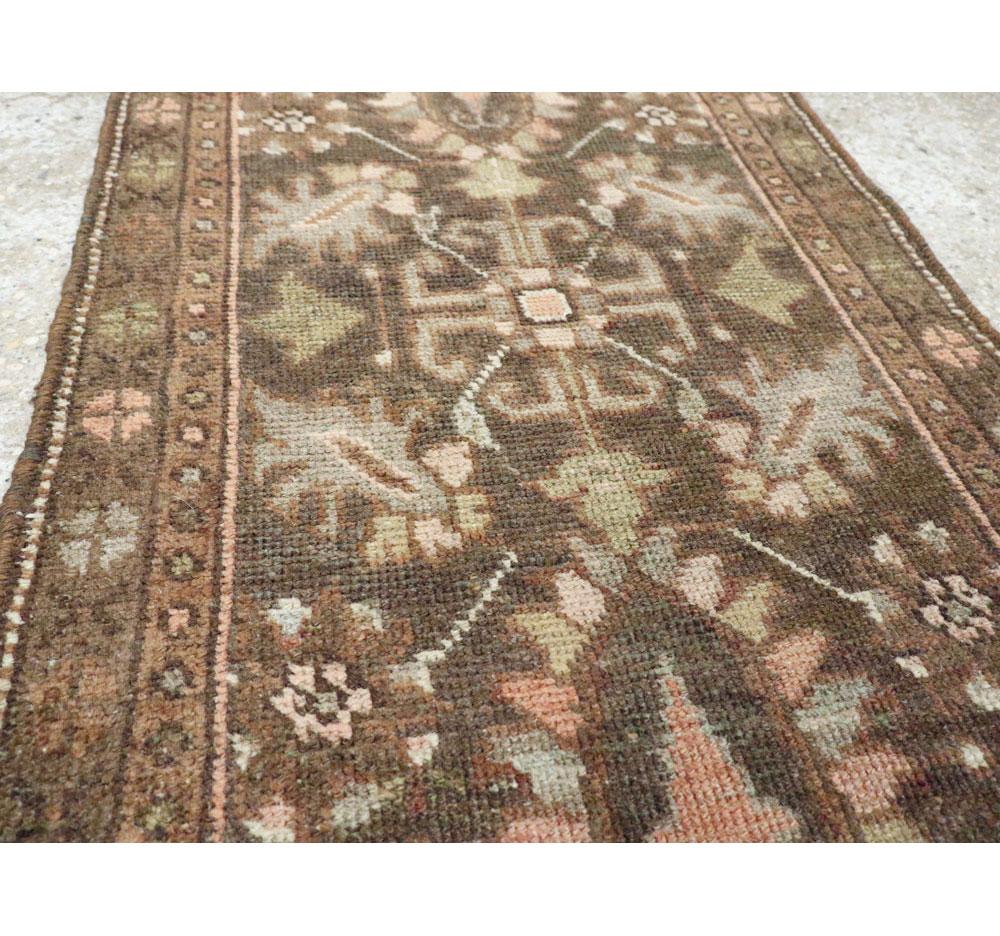 Mid-20th Century Handmade Persian Malayer Runner In Excellent Condition For Sale In New York, NY
