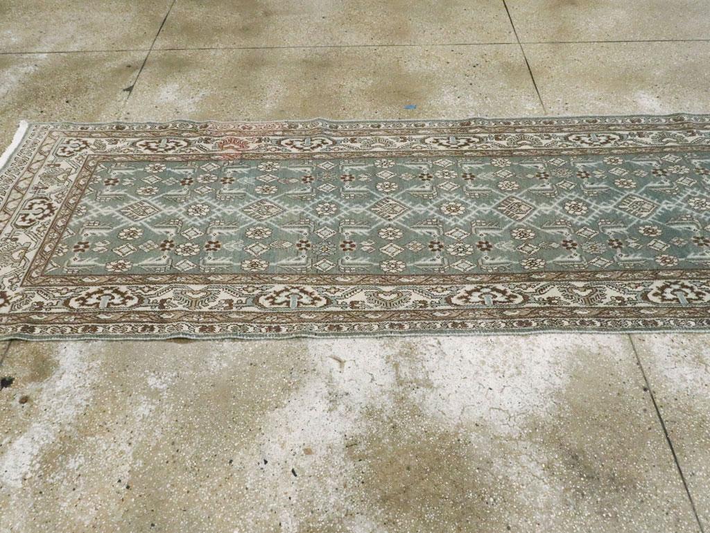 Wool Mid-20th Century Handmade Persian Malayer Runner For Sale
