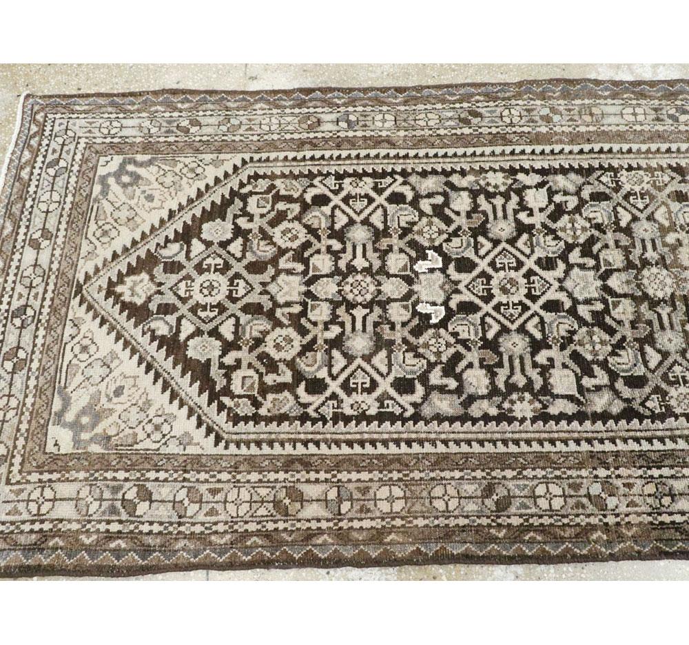 Mid-20th Century Handmade Persian Malayer Runner For Sale 1