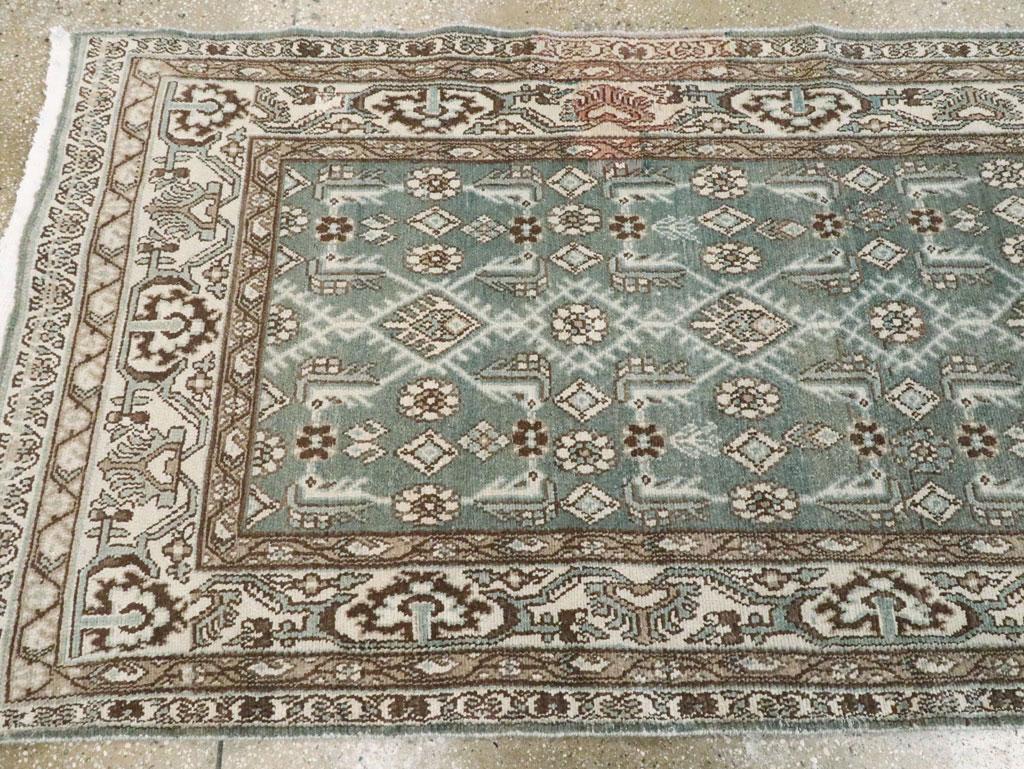 Mid-20th Century Handmade Persian Malayer Runner For Sale 1