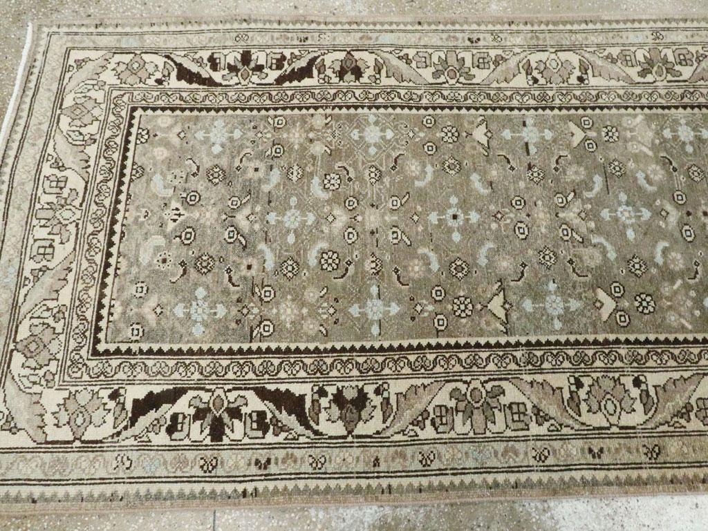 Mid-20th Century Handmade Persian Malayer Runner For Sale 1