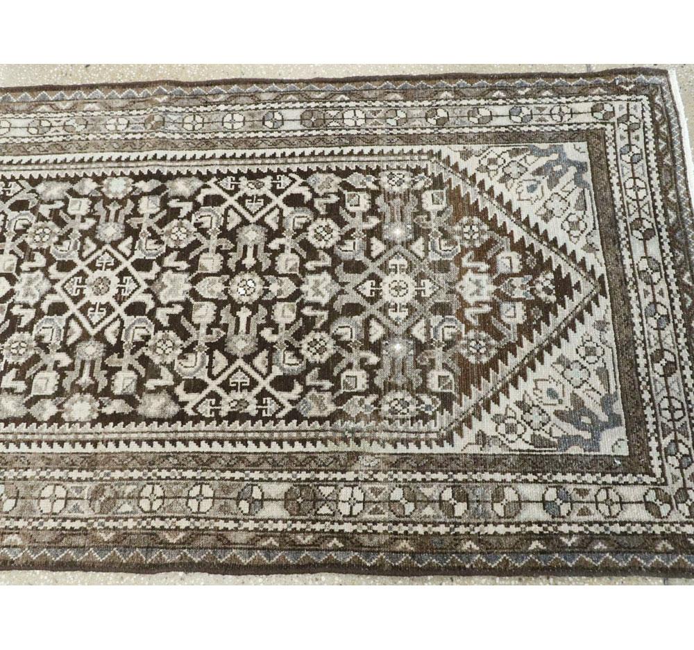 Mid-20th Century Handmade Persian Malayer Runner For Sale 2