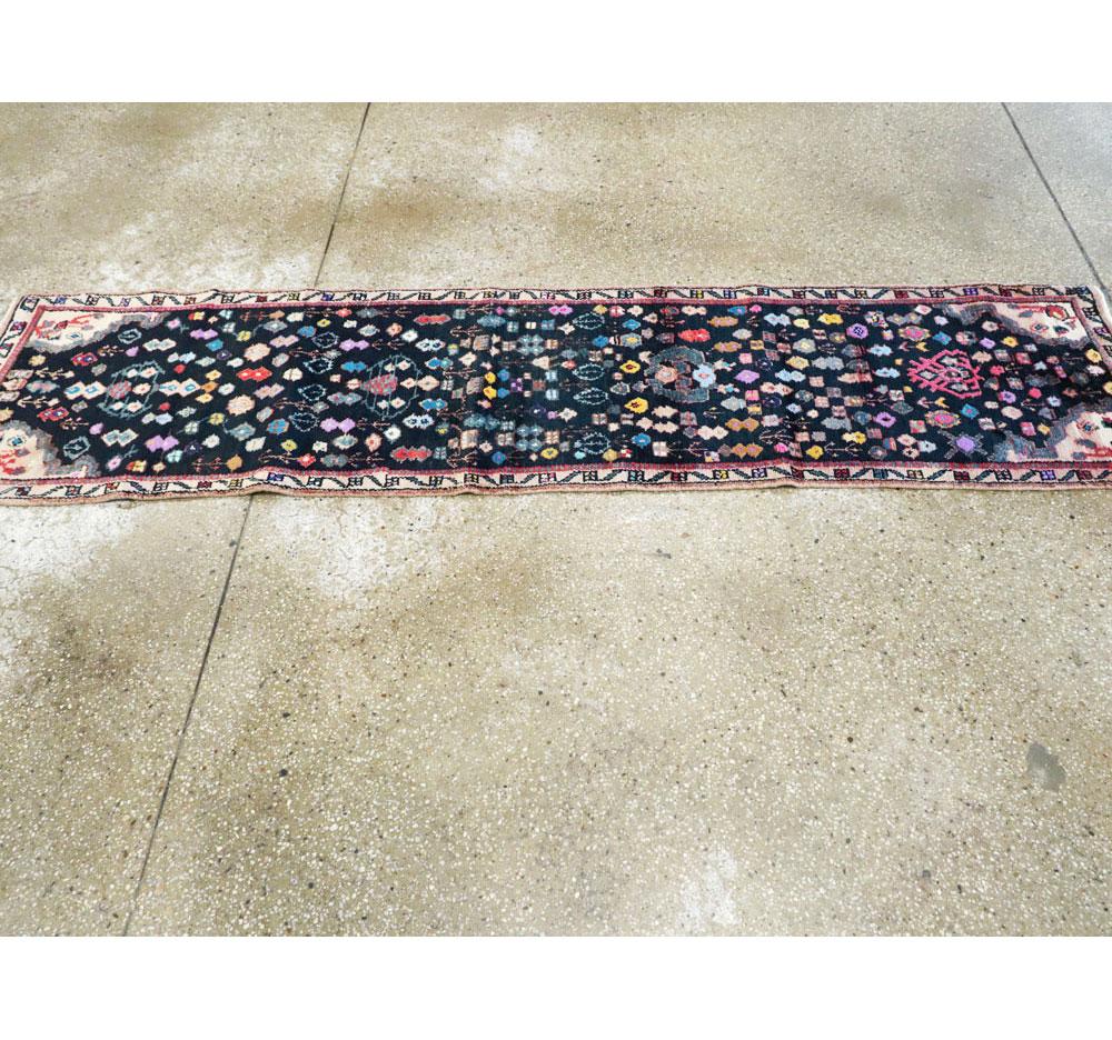 Mid-20th Century Handmade Persian Malayer Runner For Sale 2