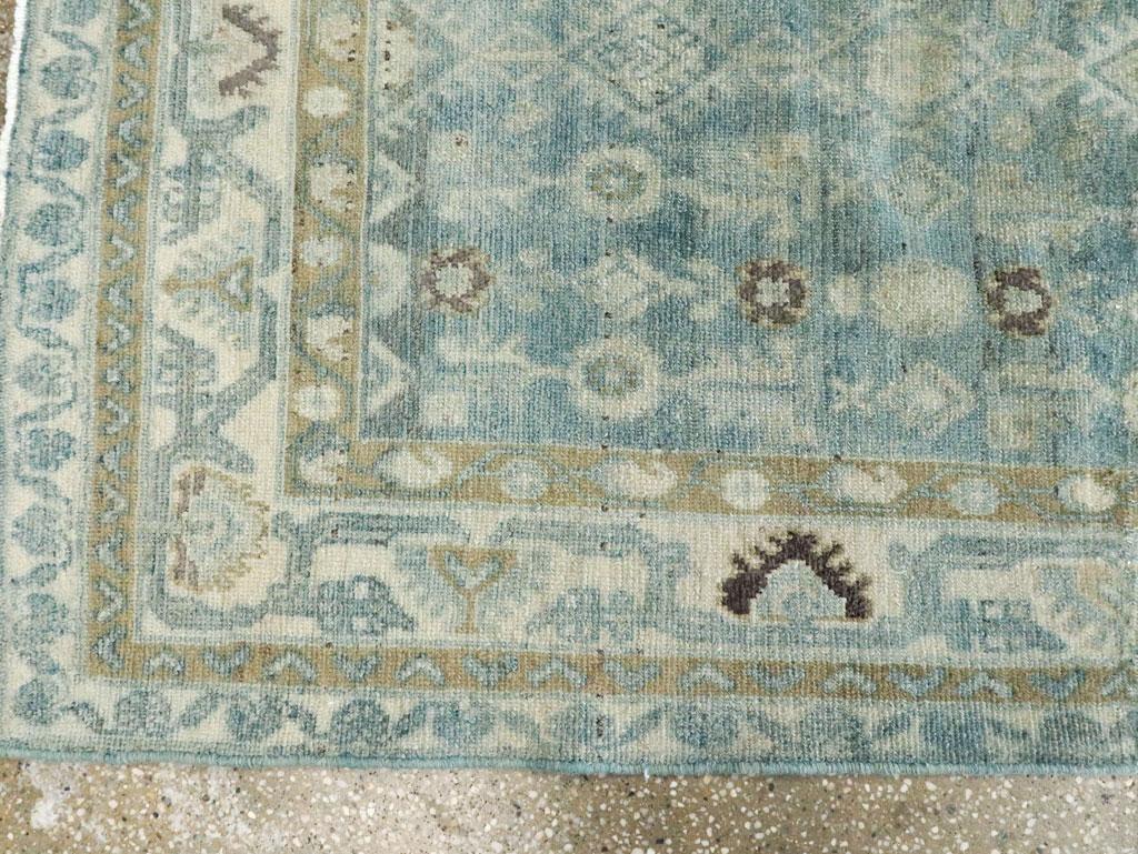 Laine Tapis de couloir persan Malayer fait à la main du milieu du 20e siècle
