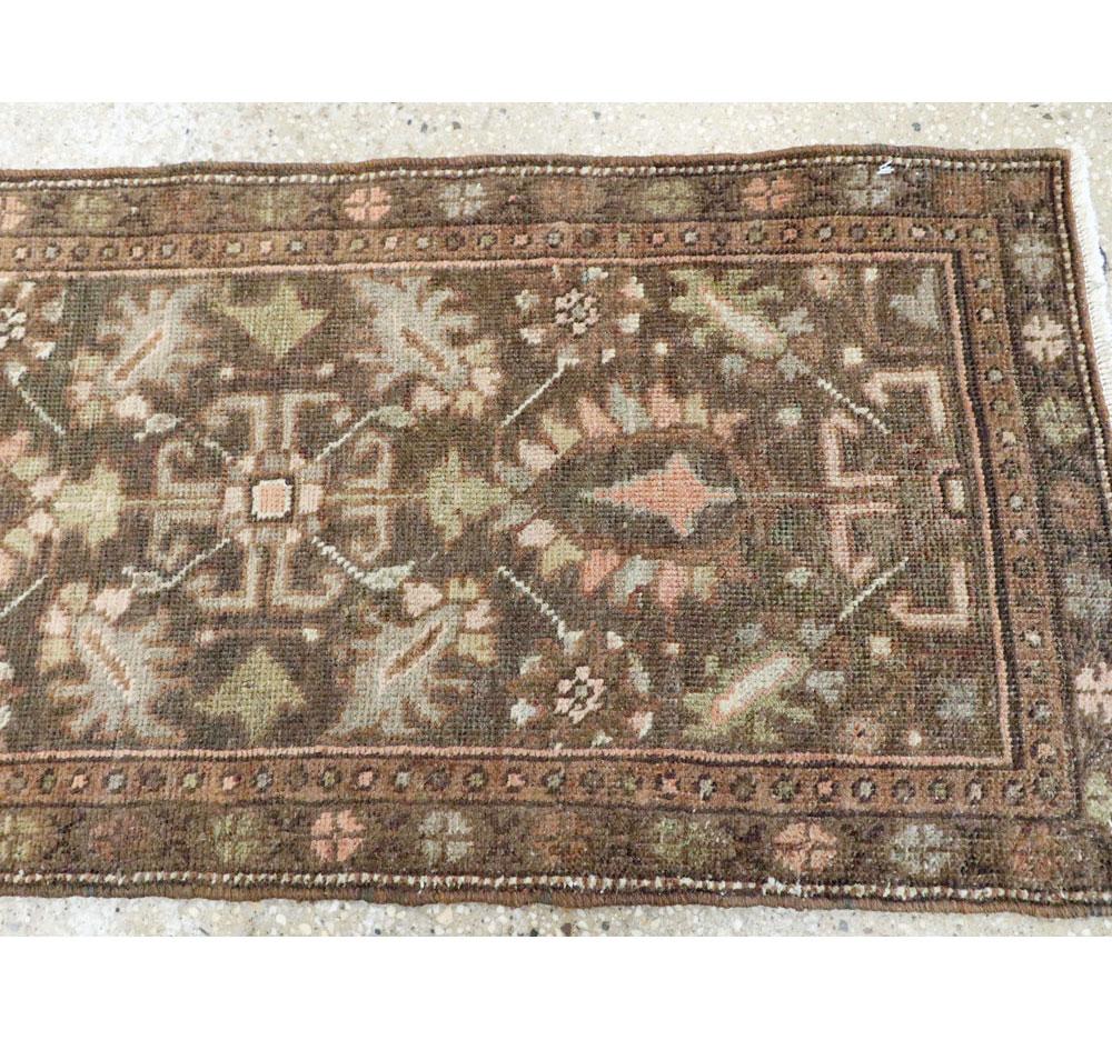 Mid-20th Century Handmade Persian Malayer Runner For Sale 2