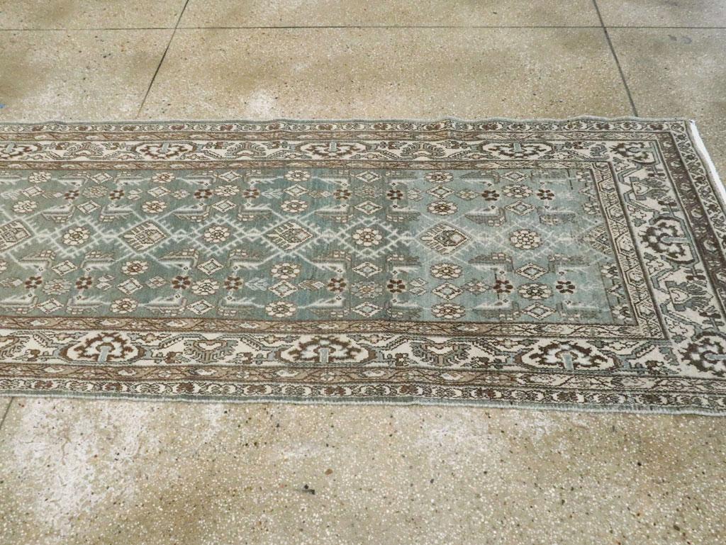 Mid-20th Century Handmade Persian Malayer Runner For Sale 3