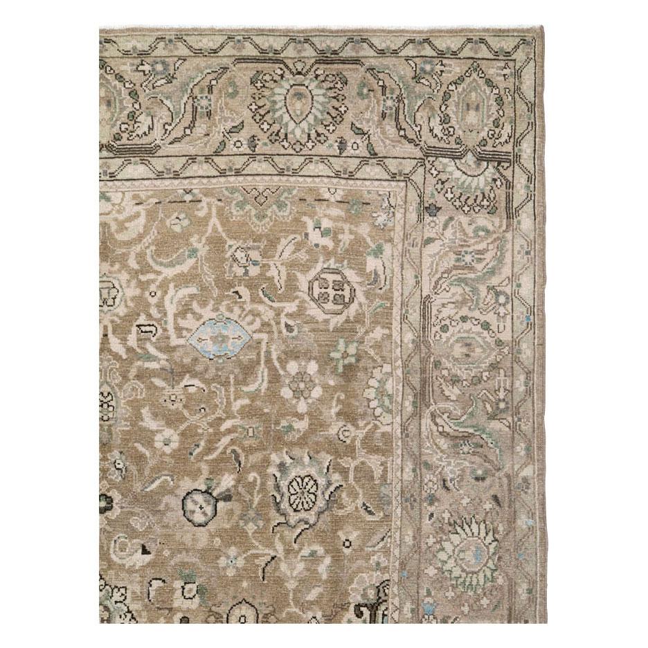 Mid-20th Century Handmade Persian Malayer Rustic Accent Rug In Good Condition For Sale In New York, NY