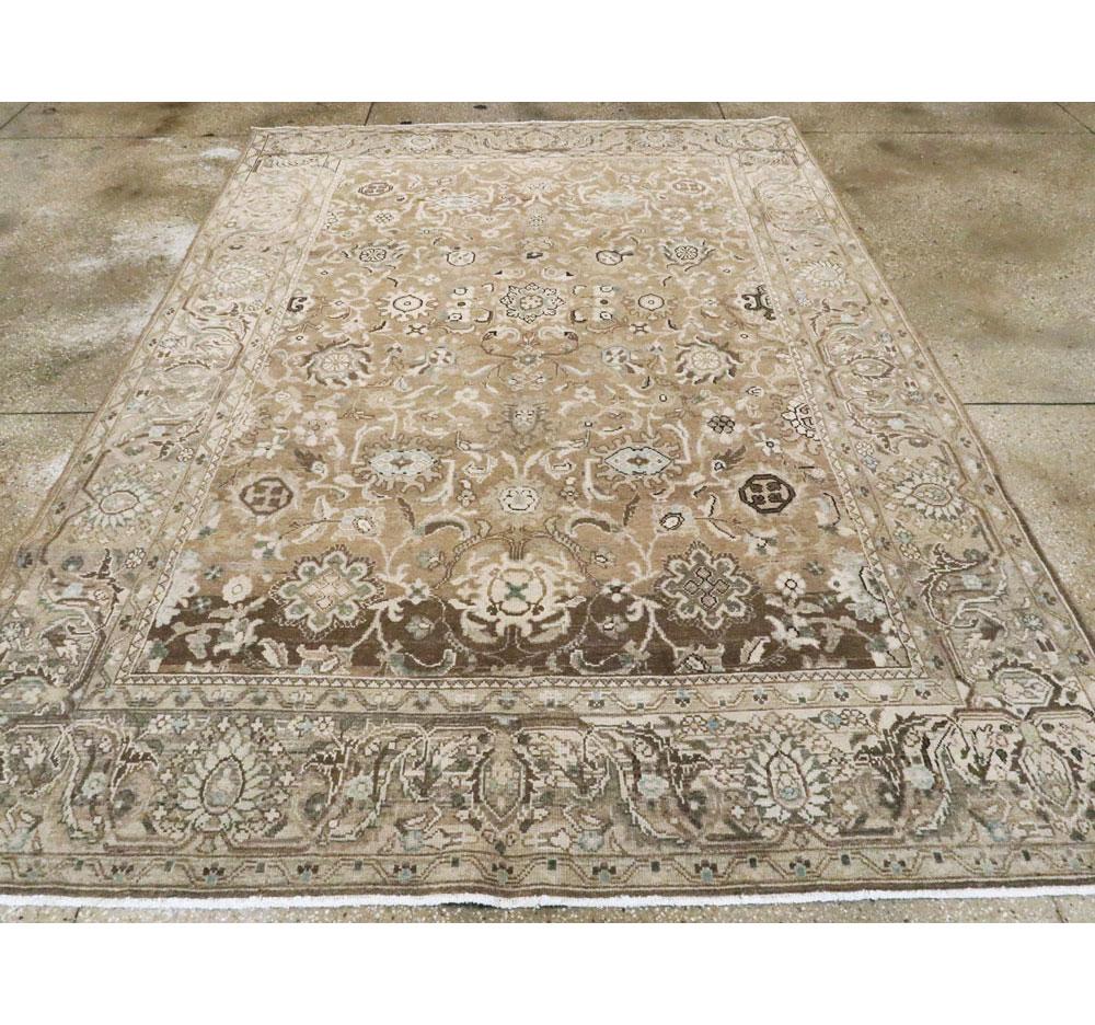 Noué à la main Tapis d'accent rustique Persan Malayer fait à la main au milieu du 20e siècle en vente
