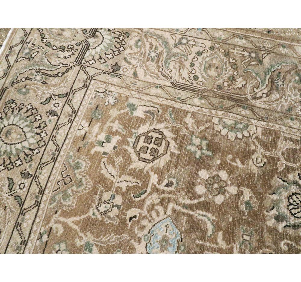 20ième siècle Tapis d'accent rustique Persan Malayer fait à la main au milieu du 20e siècle en vente