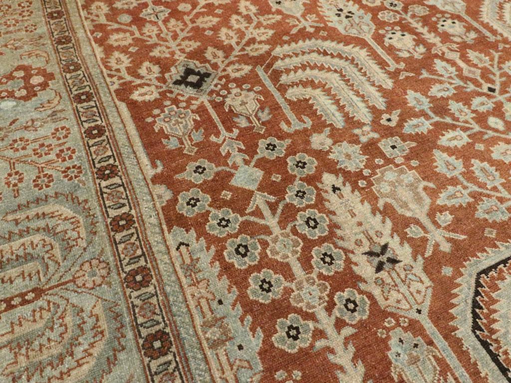 Mid-20th Century Handmade Persian Malayer Small Room Size Carpet In Excellent Condition For Sale In New York, NY