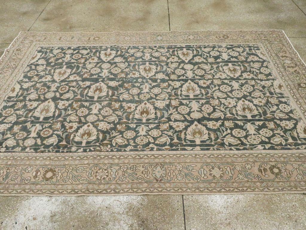 Wool Mid-20th Century Handmade Persian Malayer Small Room Size Carpet For Sale