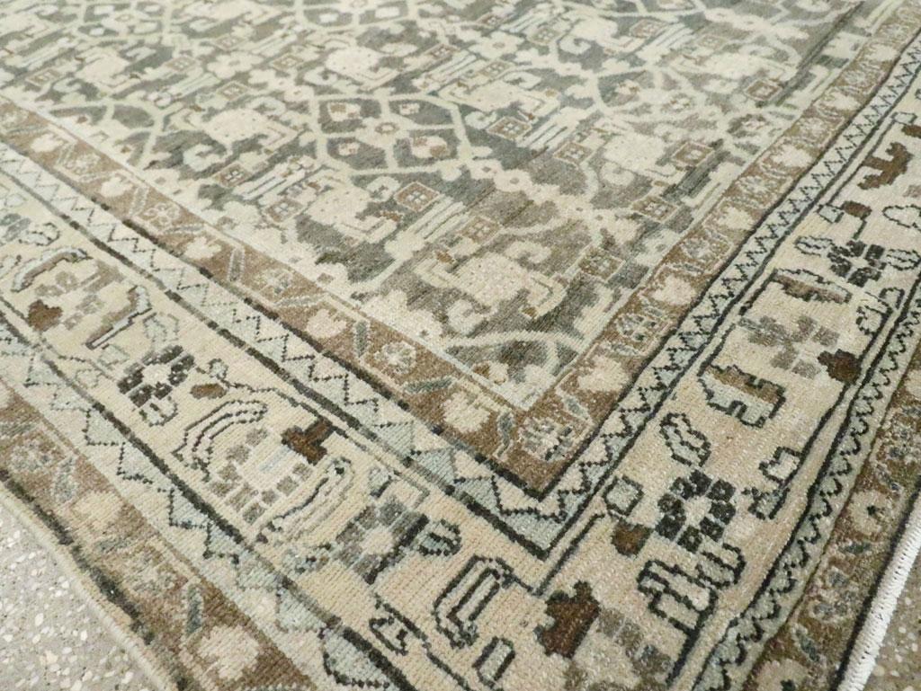 Mid-20th Century Handmade Persian Malayer Small Room Size Carpet For Sale 3