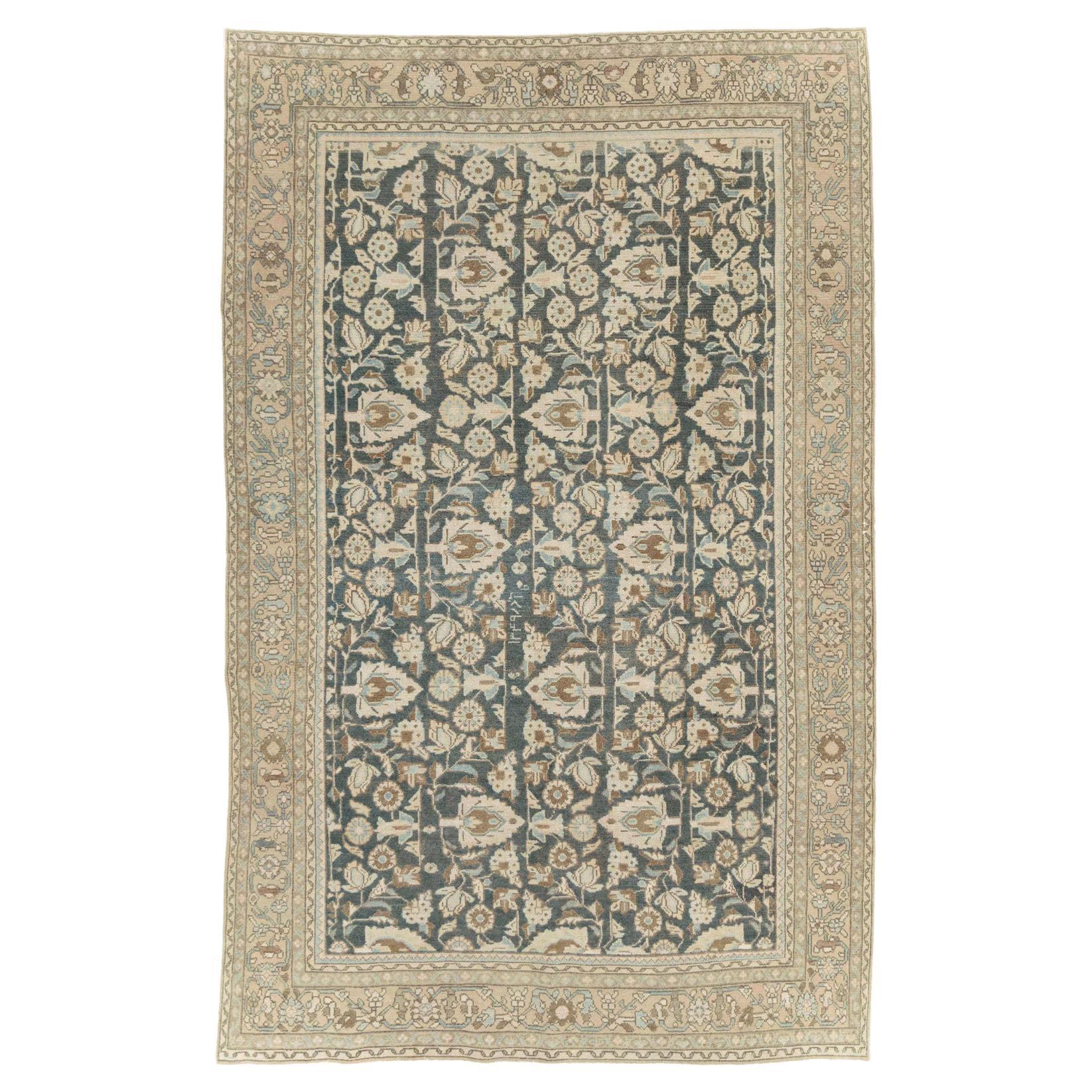Mid-20th Century Handmade Persian Malayer Small Room Size Carpet
