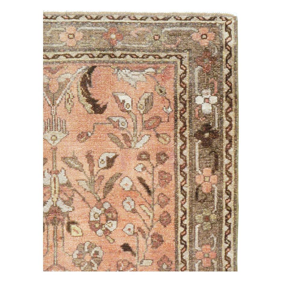 A vintage Persian Malayer small runner handmade during the mid-20th century.
    