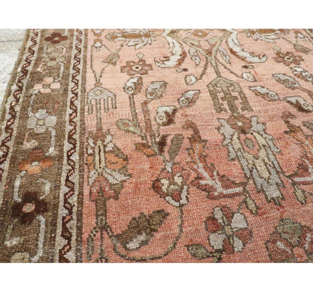 Mid-20th Century Handmade Persian Malayer Small Runner In Excellent Condition For Sale In New York, NY