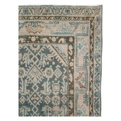 Mid-20th Century Handmade Persian Malayer Throw Rug
