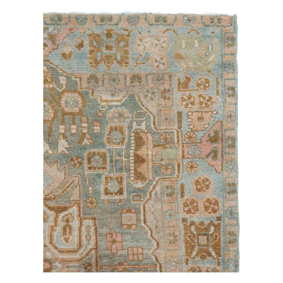 Tapis jetable Persan Malayer vintage, fabriqué à la main au milieu du 20e siècle.

Mesures : 3' 9