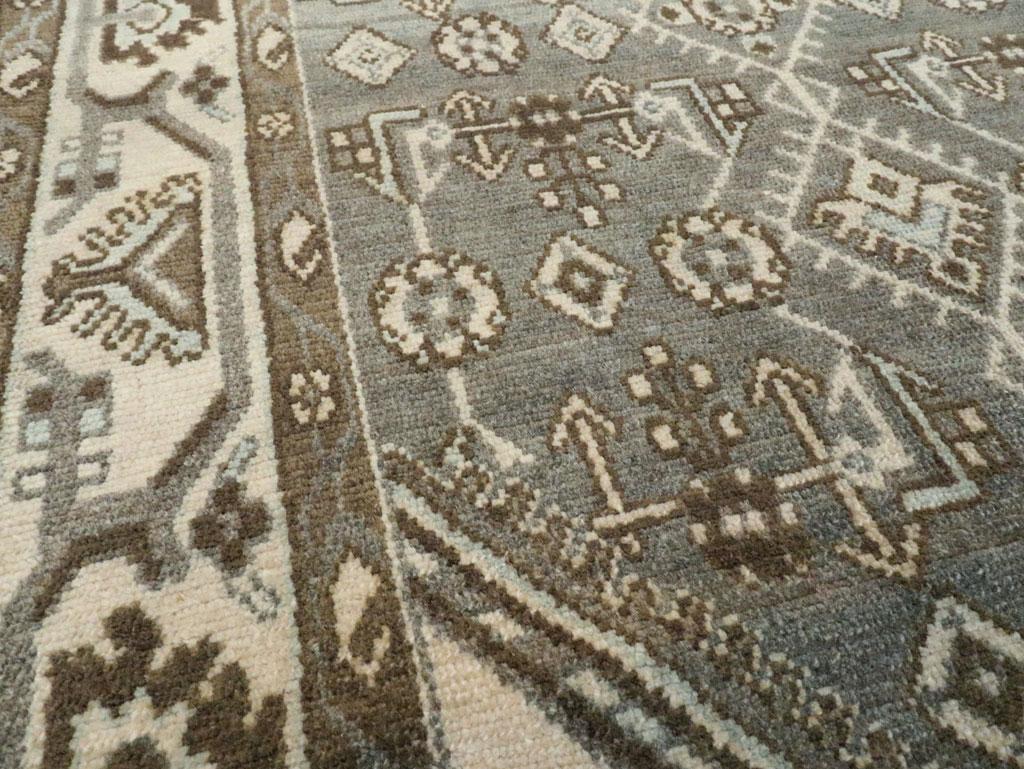 Noué à la main Tapis persan Malayer décoratif fait à la main du milieu du 20e siècle en vente