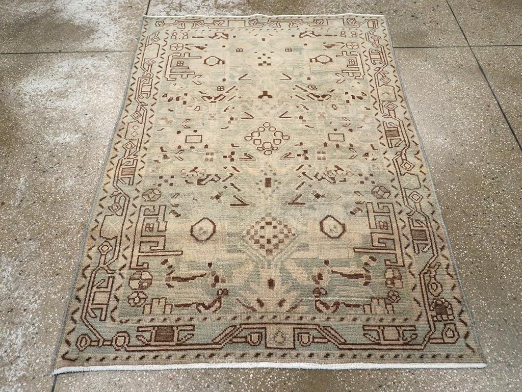 Tapis jetable Persan Malayer vintage, fabriqué à la main au milieu du 20e siècle.

Mesures : 3' 8