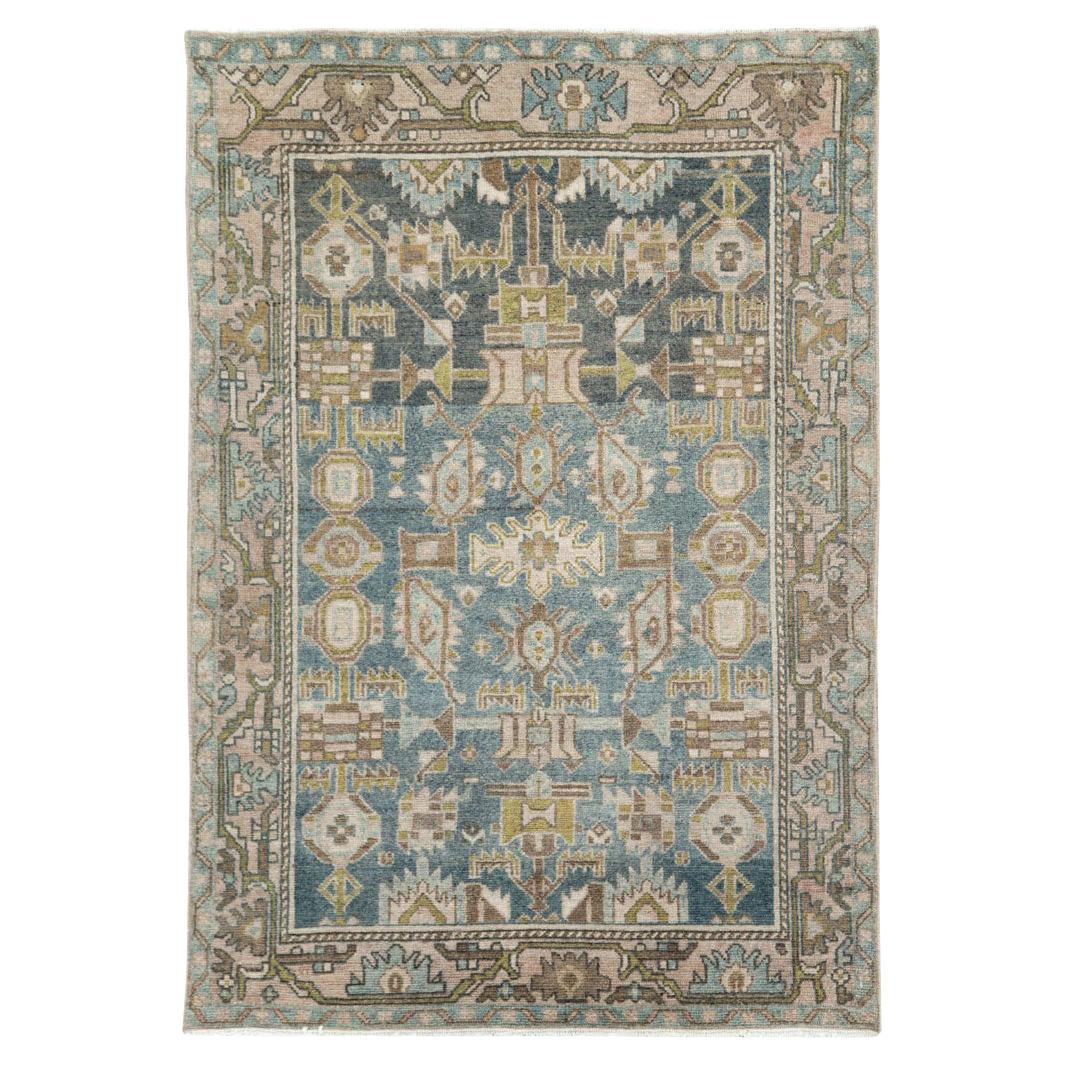 Mid-20th Century Handmade Persian Malayer Throw Rug