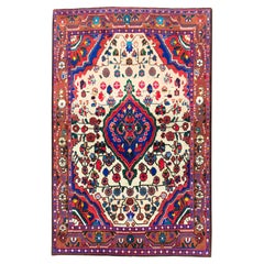 Retro Mid-20th Century Handmade Persian Malayer Throw Rug