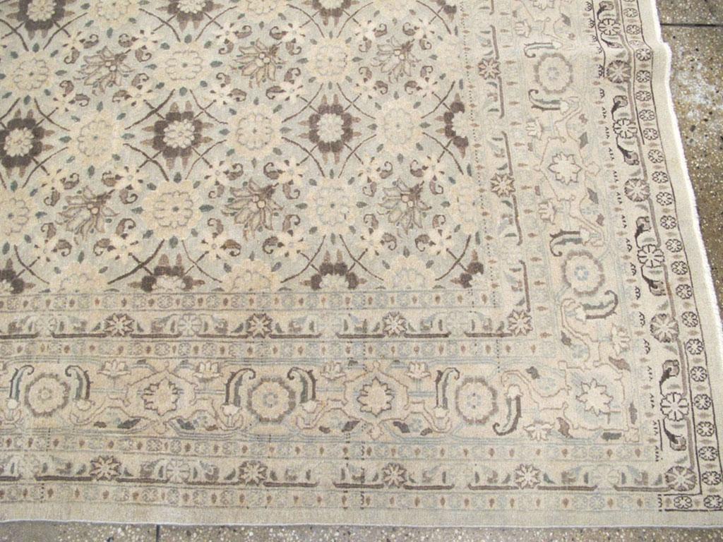 Mid-20th Century Handmade Persian Mashad Large Room Size Carpet 2