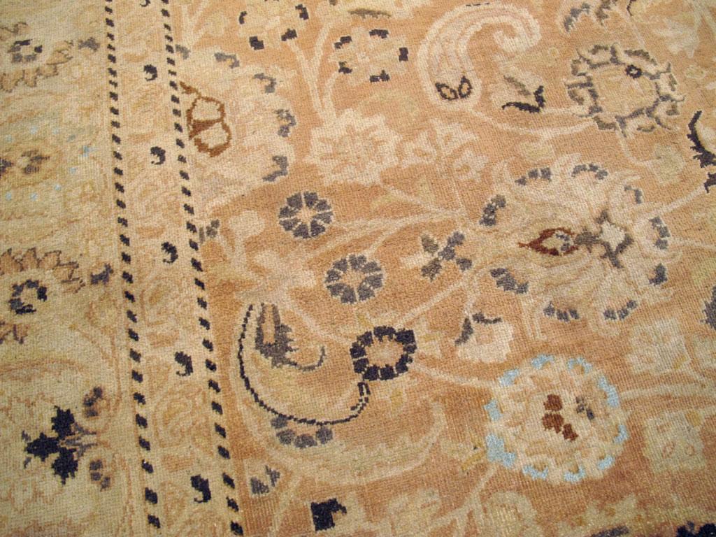 Wool Mid-20th Century Handmade Persian Mashad Room Size Accent Rug For Sale