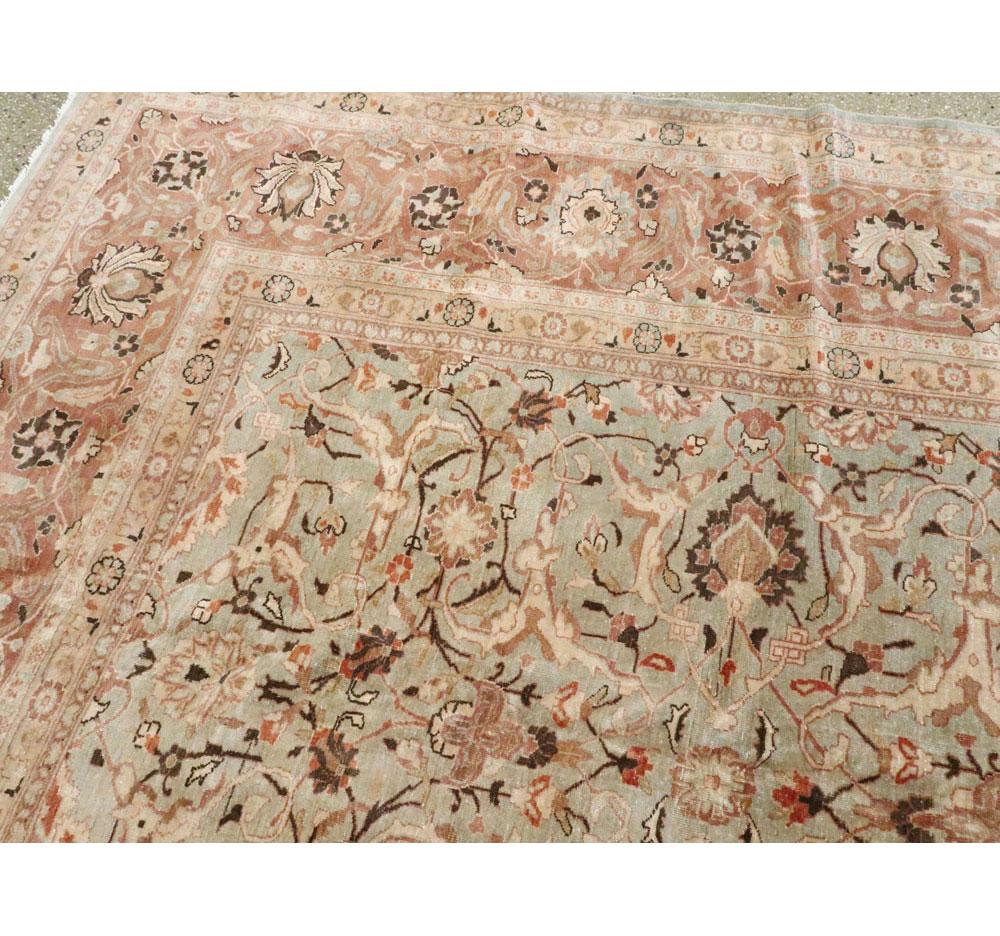 Mid-20th Century Handmade Persian Mashad Room Size Carpet, circa 1930 For Sale 1