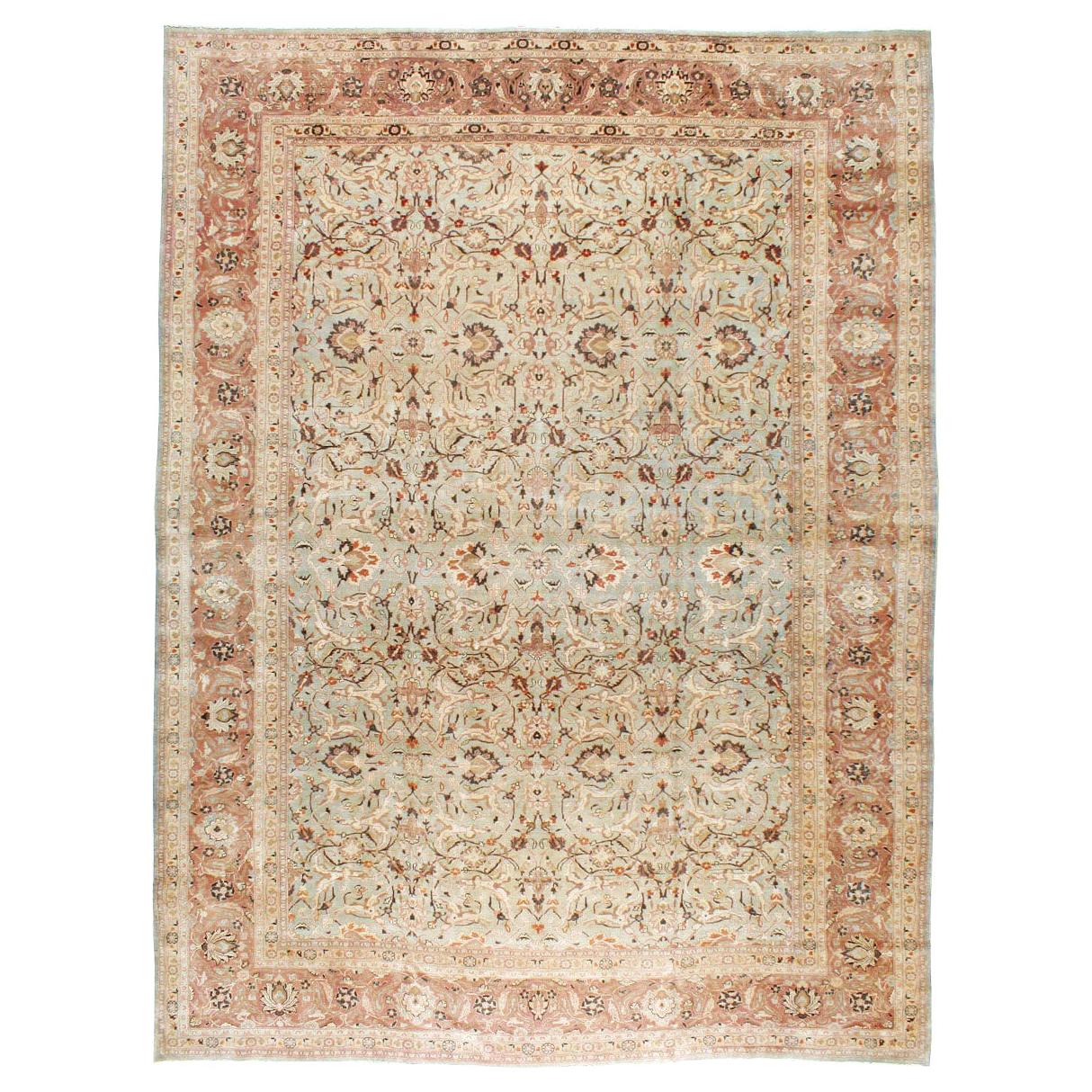 Mid-20th Century Handmade Persian Mashad Room Size Carpet, circa 1930 For Sale