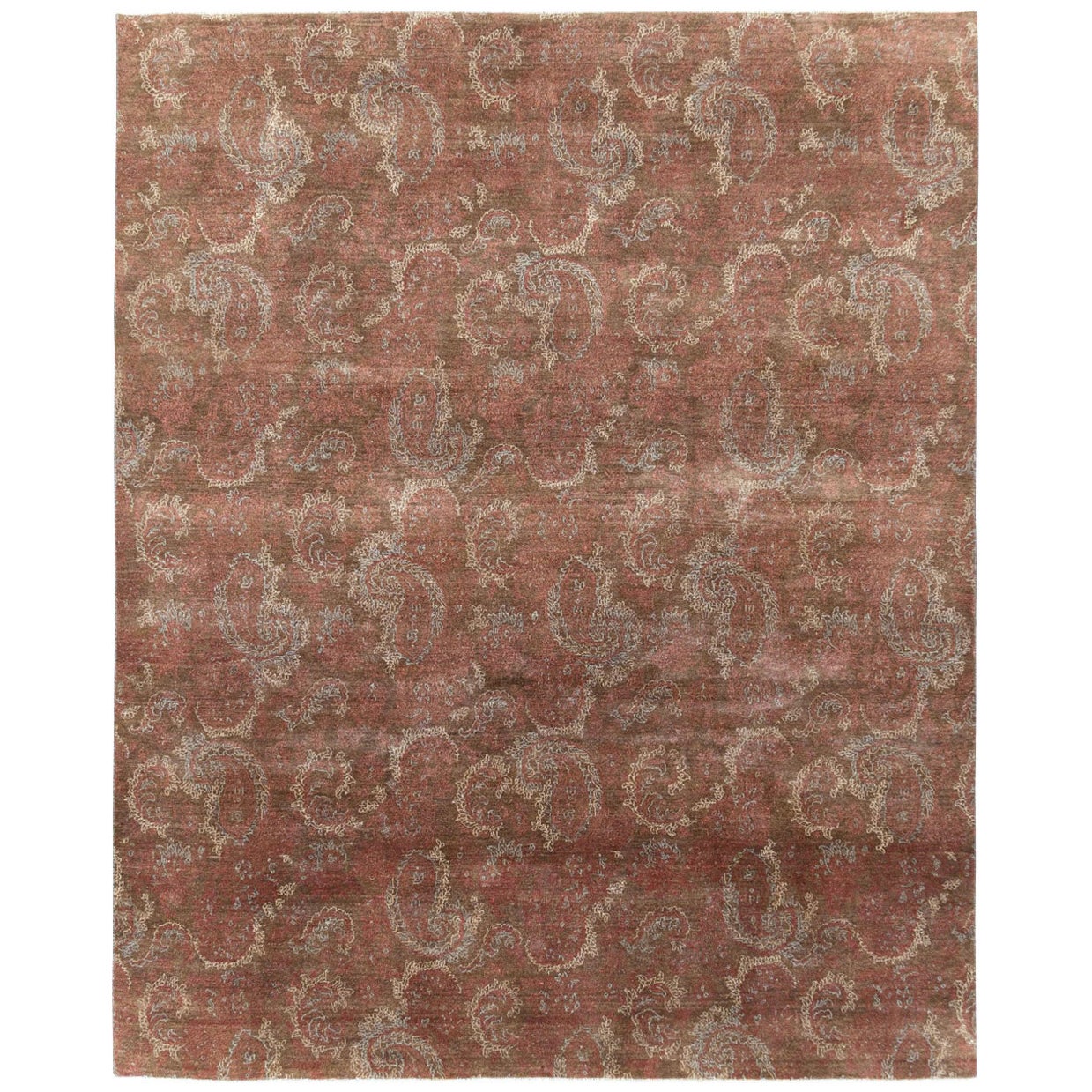 Mid-20th Century Handmade Persian Mashad Small Room Size Carpet For Sale