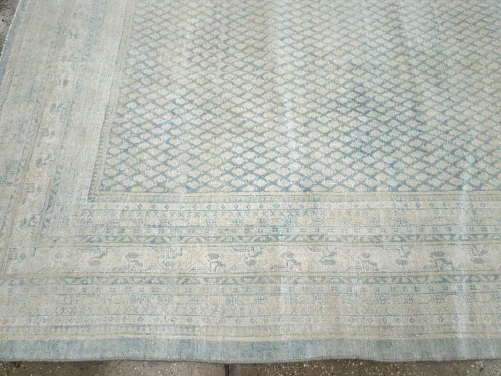 Wool Mid-20th Century Handmade Persian Mir Room Size Carpet For Sale