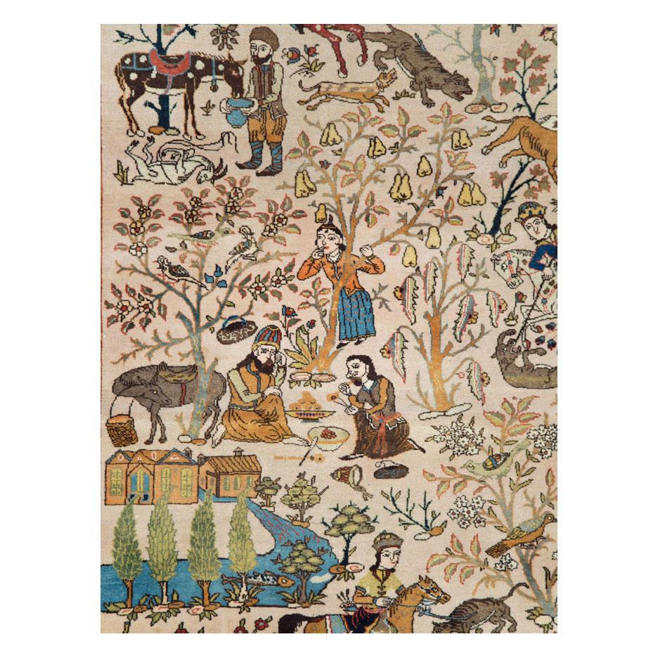 persian hunting scene rug