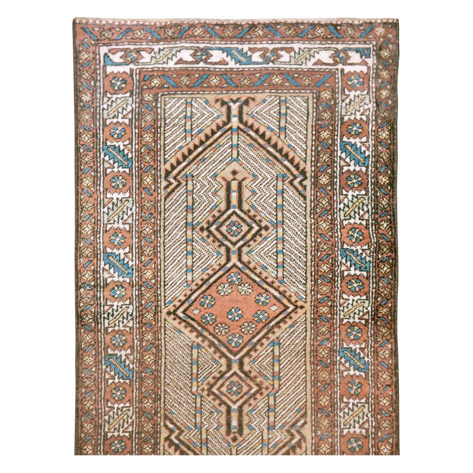 A vintage Persian Serab runner handmade during the mid-20th century.
