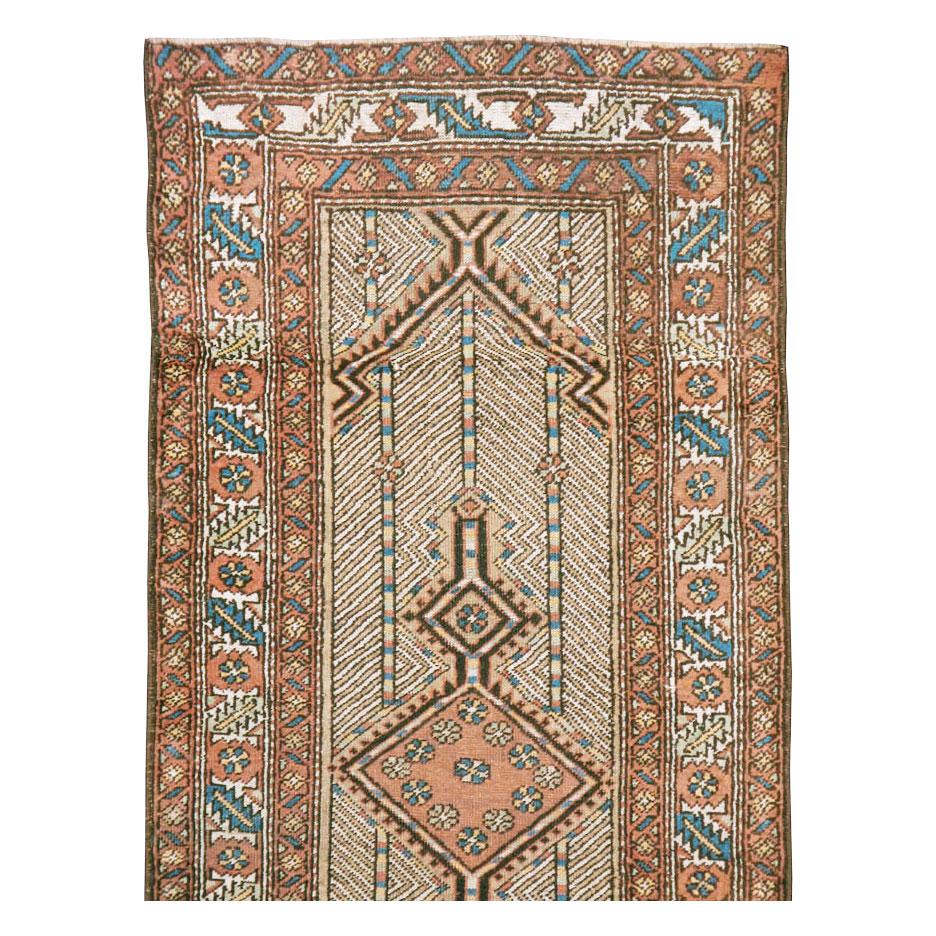 Tribal Mid-20th Century Handmade Persian Serab Runner For Sale