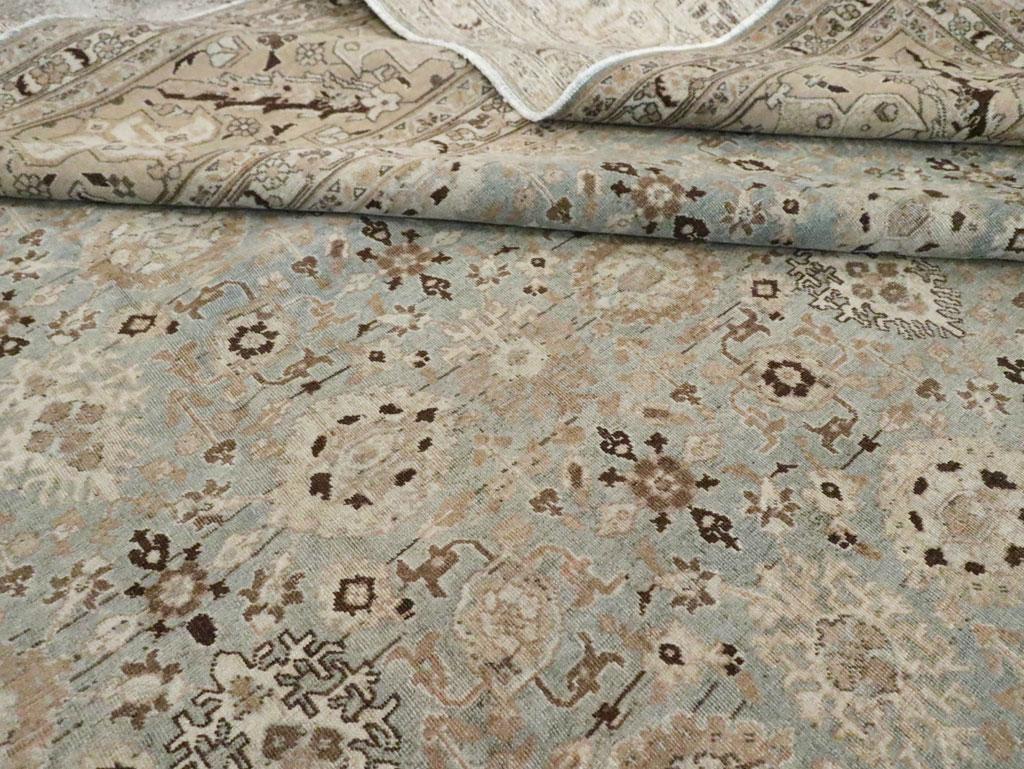 Mid-20th Century Handmade Persian Tabriz Large Room Size Carpet For Sale 5