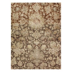 Mid-20th Century Handmade Persian Tabriz Large Room Size Carpet