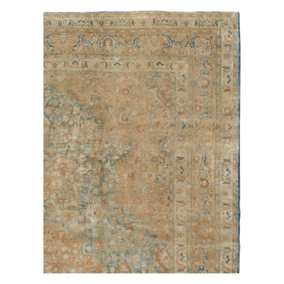Hand-Knotted Mid-20th Century Handmade Persian Tabriz Large Room Size Carpet For Sale