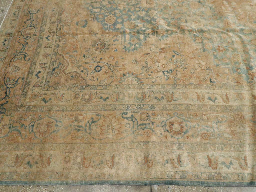 Mid-20th Century Handmade Persian Tabriz Large Room Size Carpet For Sale 2