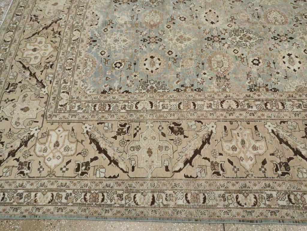 Mid-20th Century Handmade Persian Tabriz Large Room Size Carpet For Sale 3