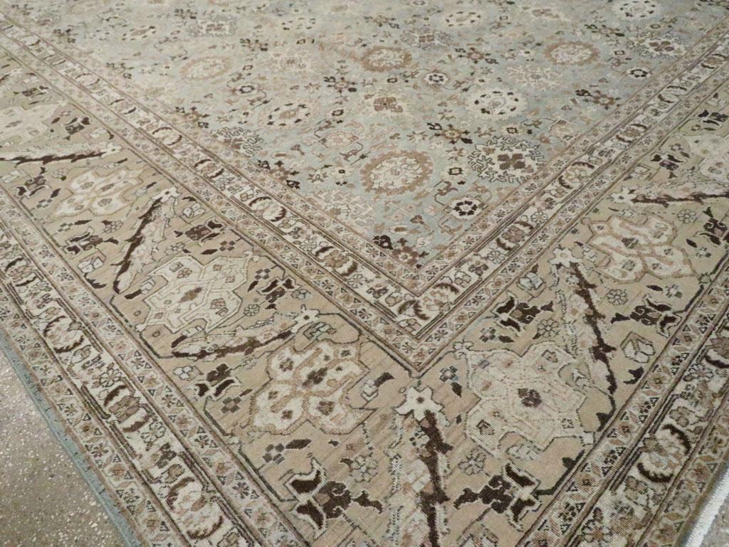 Mid-20th Century Handmade Persian Tabriz Large Room Size Carpet For Sale 4