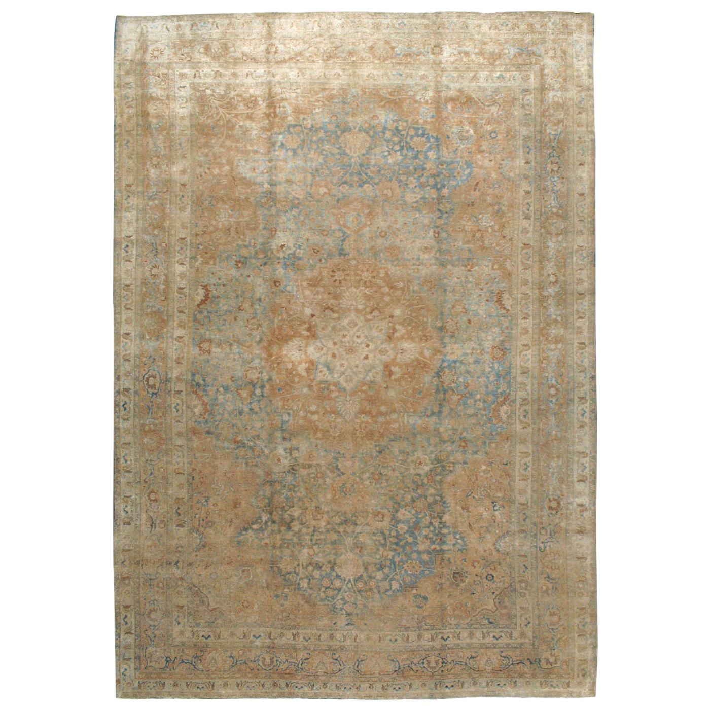 Mid-20th Century Handmade Persian Tabriz Large Room Size Carpet For Sale