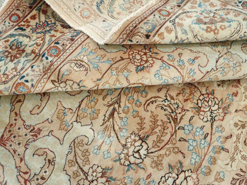 Mid-20th Century Handmade Persian Tabriz Room Size Carpet For Sale 5