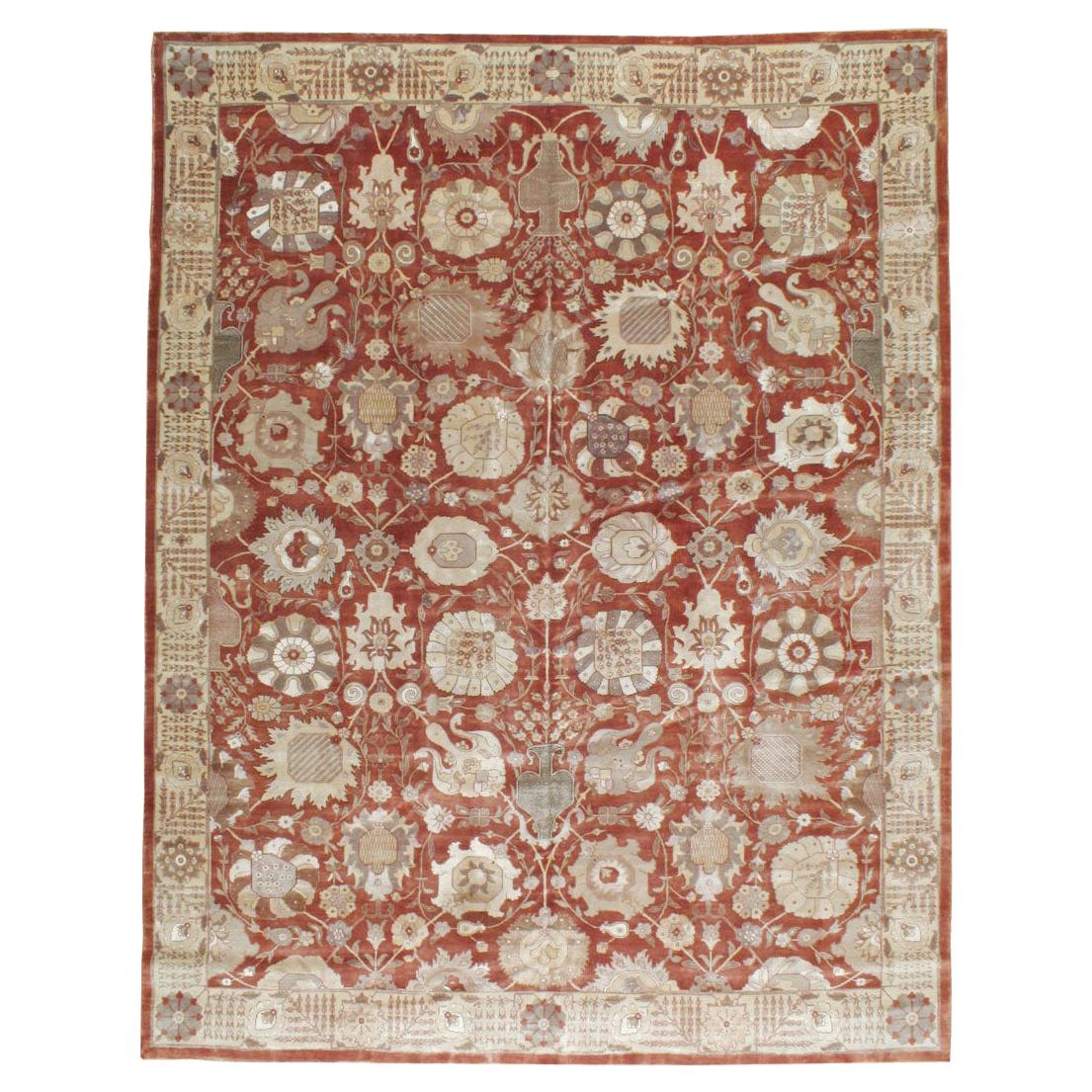 Handgefertigter persischer Täbris-Teppich in Zimmergröße aus der Mitte des 20. Jahrhunderts im Angebot