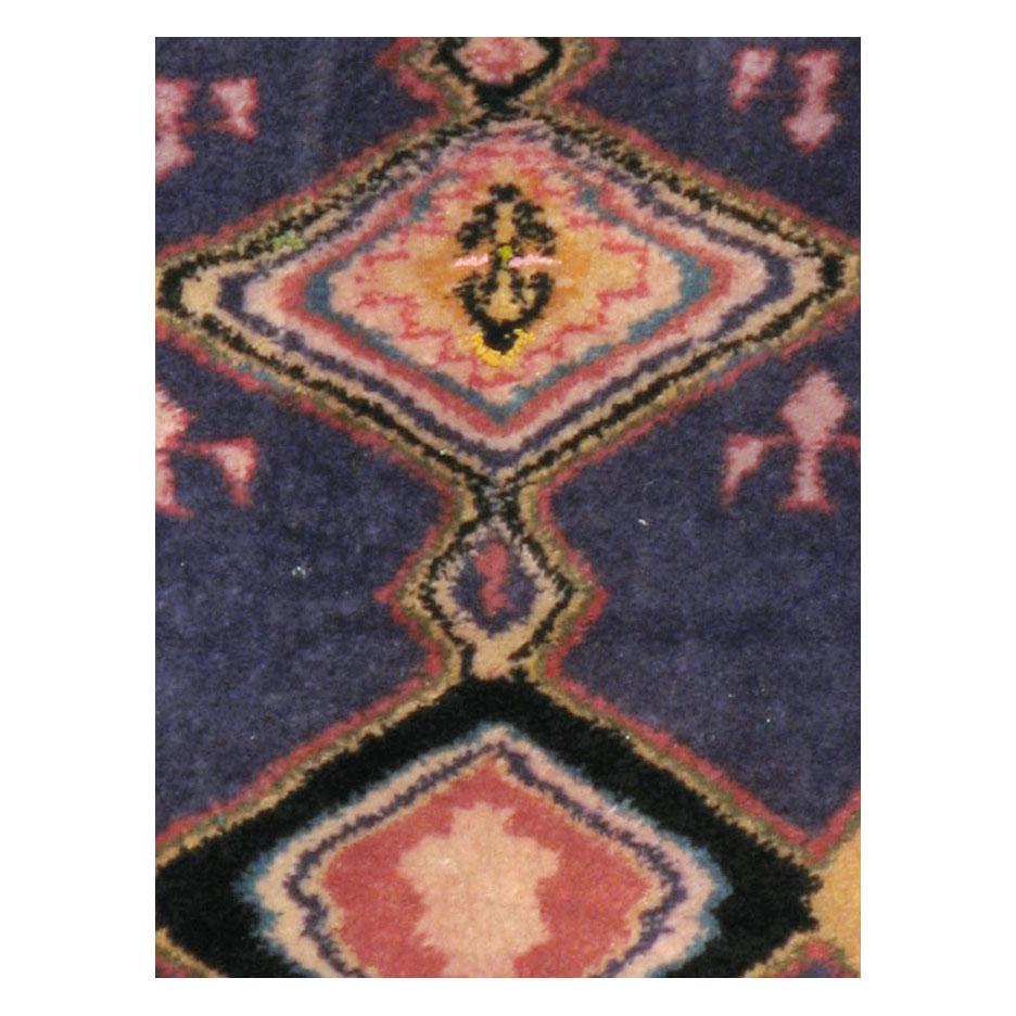 A vintage Persian Tabriz throw rug in square format handmade during the mid-20th century.

Measures: 2' 4